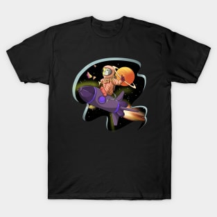 Astronaut Zombie Space Cat T-Shirt